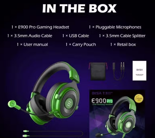 EKSA Pro 2-in-1 Gaming Headset – 7.1 Surround Sound